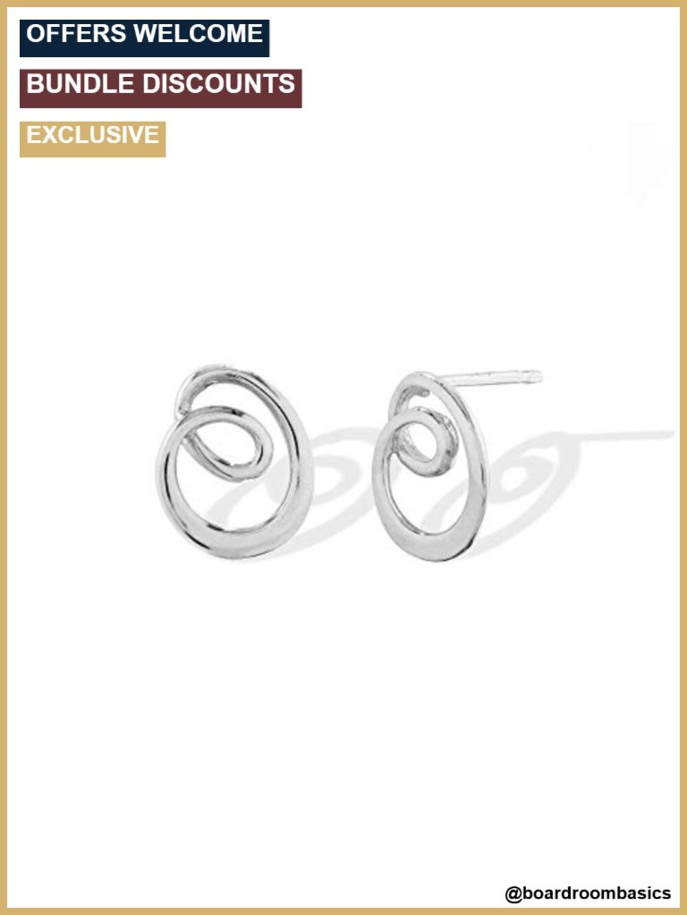 Sterling Silver Spiral Stud Earrings Hypoallergenic